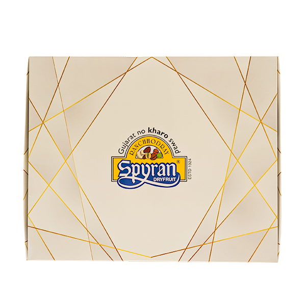 Spyran Dryfruit Box Golden Tray